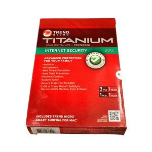 New! Trend Micro Titanium "Internet Security" (2012) [3 PC/1 MAC (1 Year)]